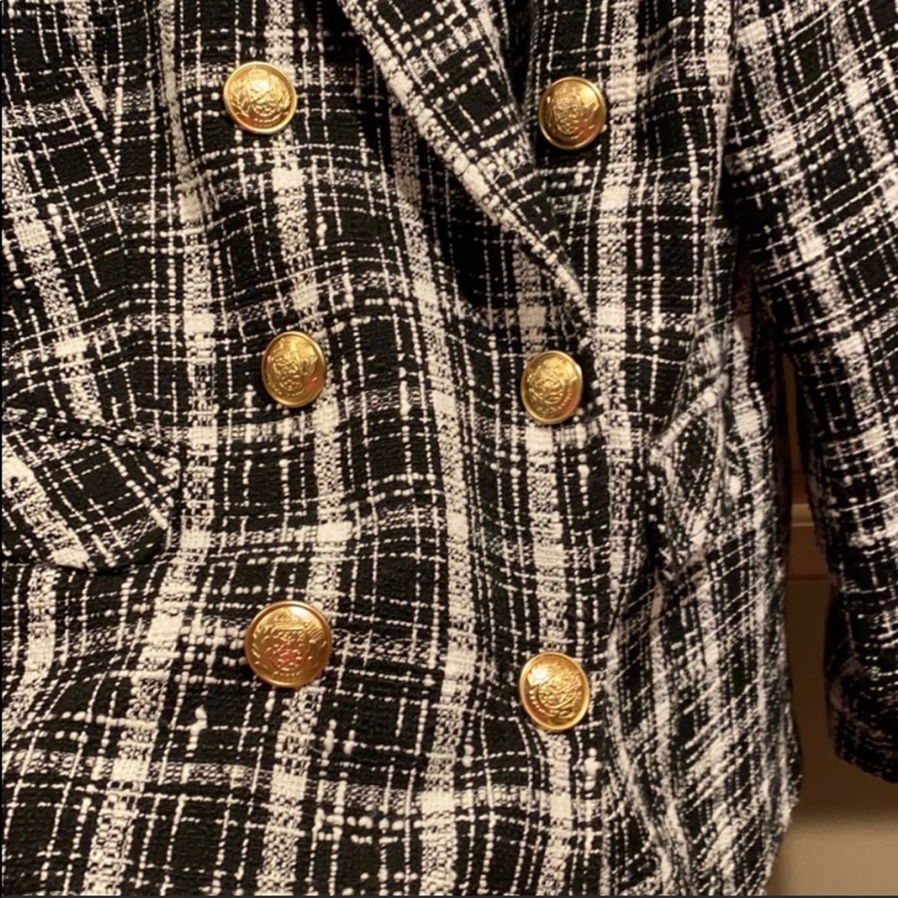 Black and White tweed jacket Lane Bryant